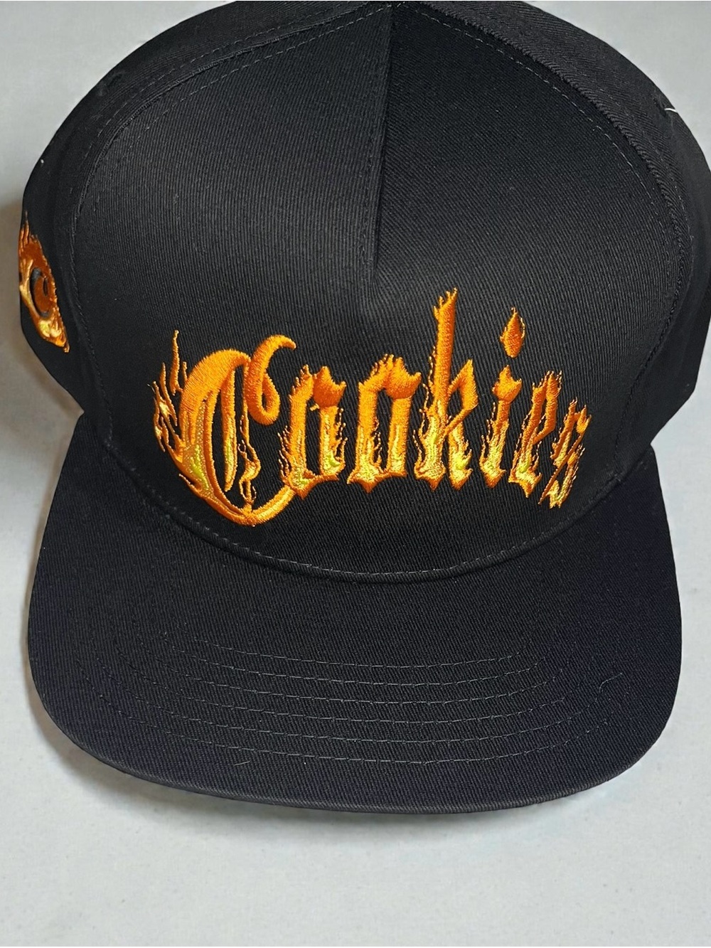Cookies SF Black Gold Flame Logo Snapback Hat 100% Authentic Berner Streetwear